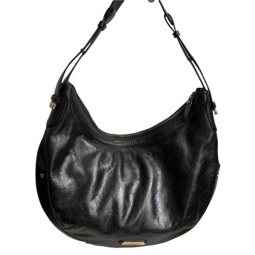 Cole Haan black leather hobo bag